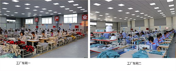 屹奧校服生產(chǎn)車間